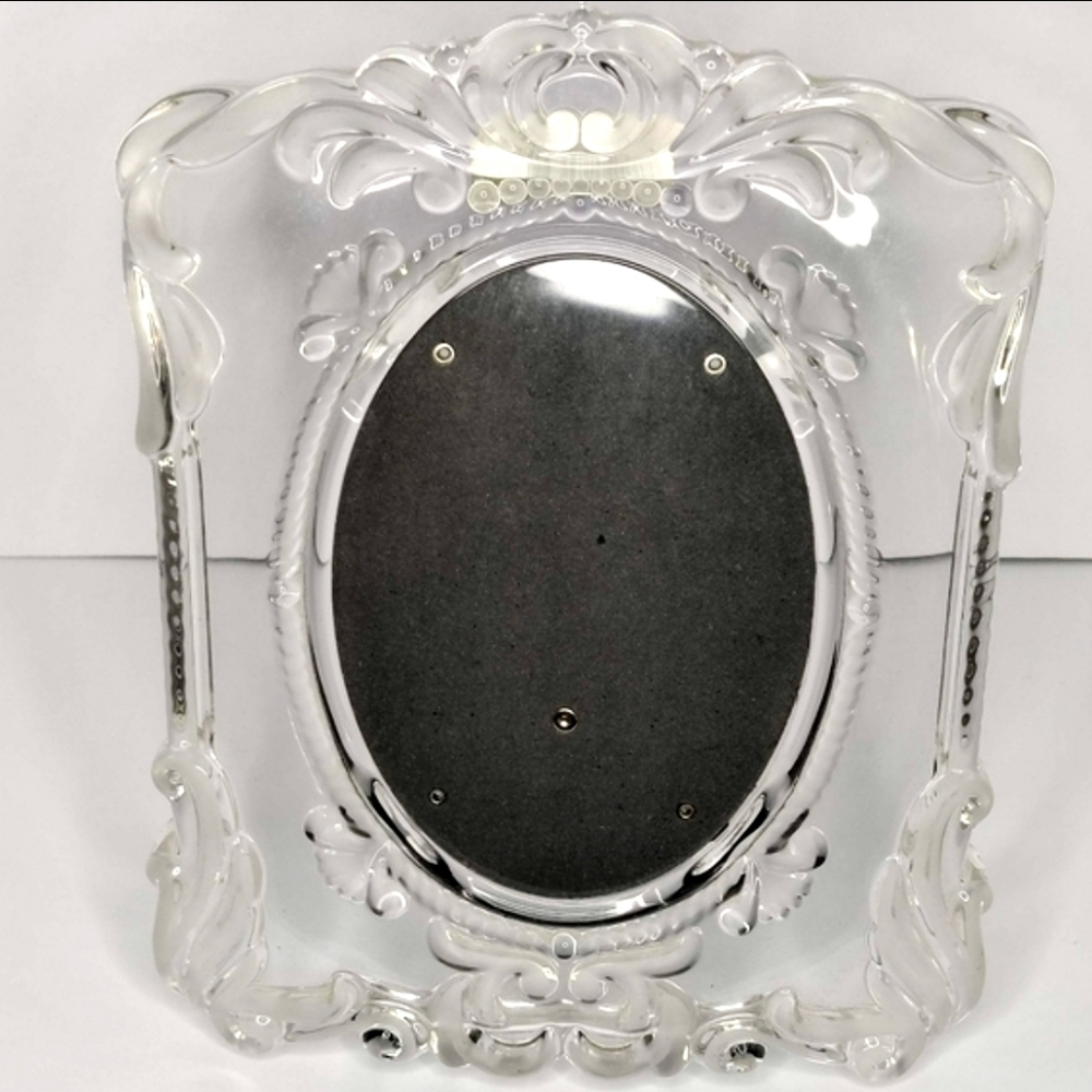 Vintage Mikasa Princess Crystal Wedding Picture Frame, Large